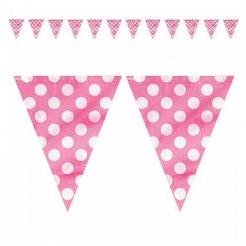 Bandeirolas Rosa Forte Bolas